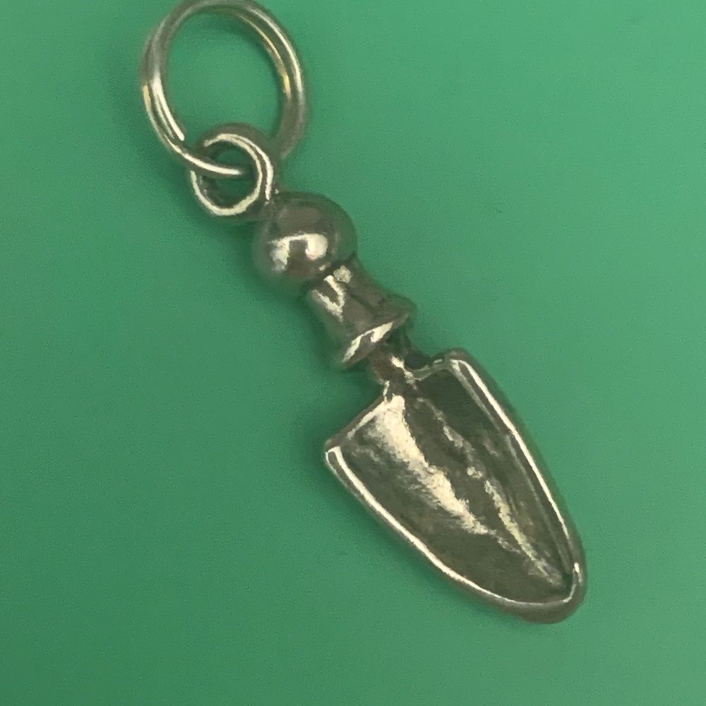 .925 Garden Shovel Sterling Silver Jewelry Charm #trowel